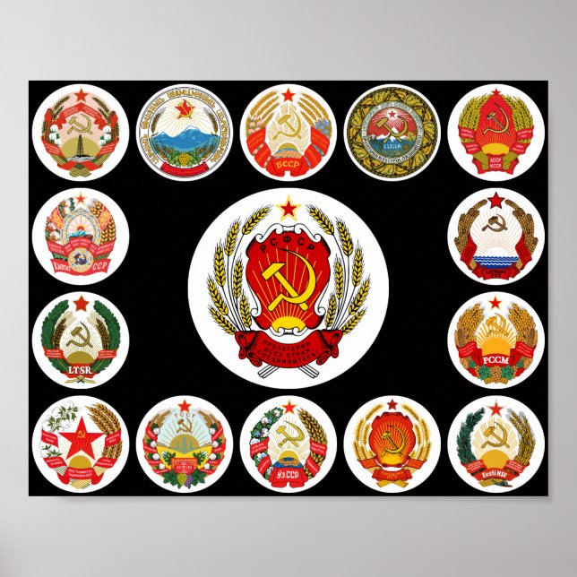 Poster Républiques de l'Union soviétique - changer d'arri (Devant)