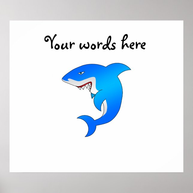 Poster Requin bleu (Devant)