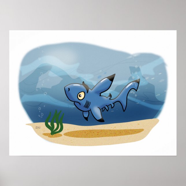 Poster Requin inquiet (Devant)