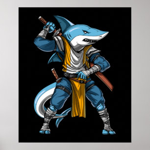 Poster Requin Ninja Samurai