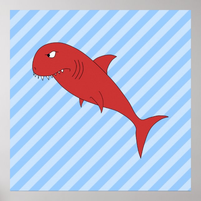 Poster Requin rouge. (Devant)