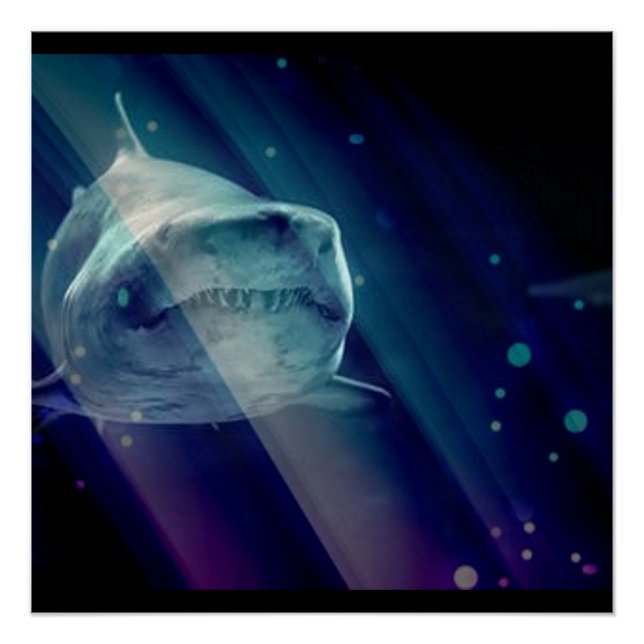 Poster Requin sous-marin mystique (Devant)