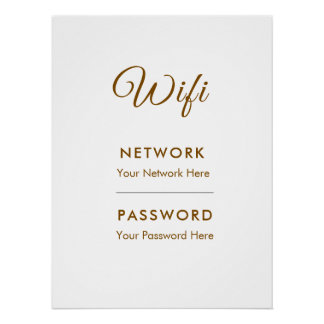 Poster Réseau de mot de passe Wifi promotionnel