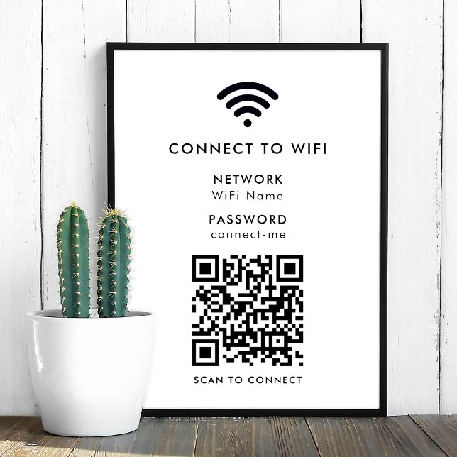 Poster Réseau Wifi | QR Code Internet Scan pour se connec (Créateur téléchargé)