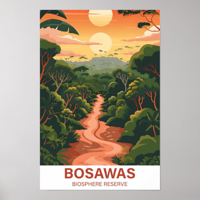 Poster Réserve de biosphère de Bosawas Nicaragua Voyage (Devant)