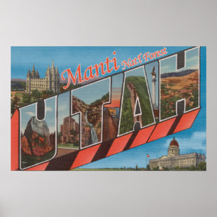 Poster Réserve forestière de Manti, Utah - grandes scènes