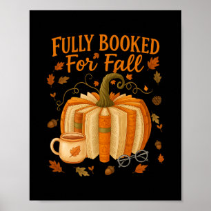 Poster Réservé pour les livres d'automne Citrouille d'aut