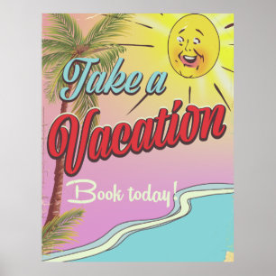 Poster Réservez un livre de vacances aujourd'hui !