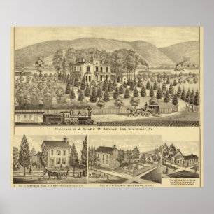 Poster Résidence de J McDonald pointu Sewickley