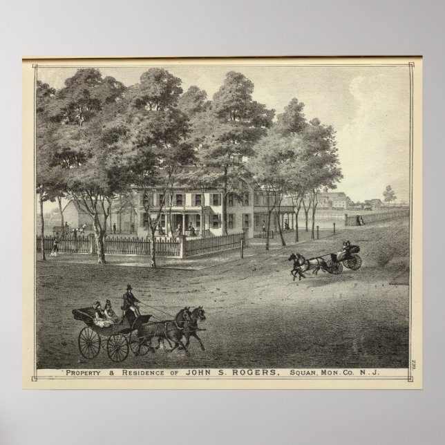 Poster Résidence de John S Rogers à Manasquan, NJ (Devant)