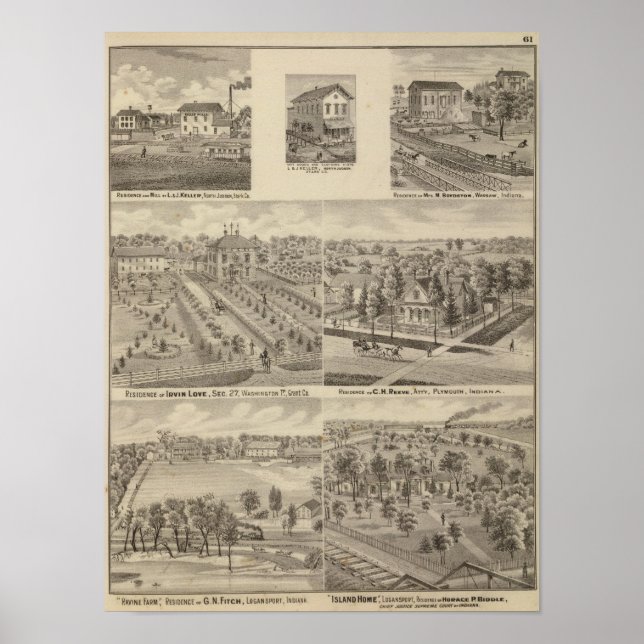 Poster Résidence et moulin de L & J Keller (Devant)