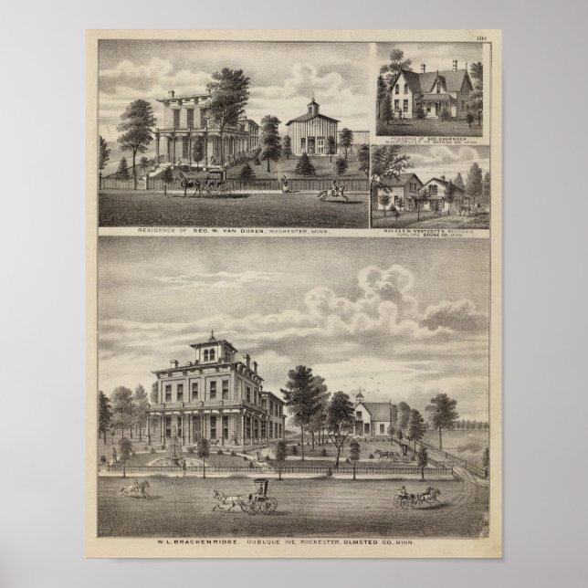 Poster Résidences en Rochester, Minnesota (Devant)