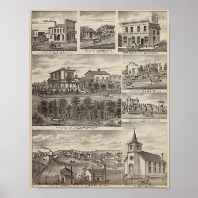 Poster Résidences, entreprises et Ville d'Eyota (Devant)