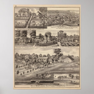 Poster Résidences et fermes en Edgar, Hardin, Massac