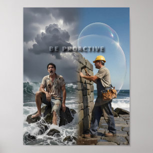 Poster Résilience construite avant l'affiche des vagues