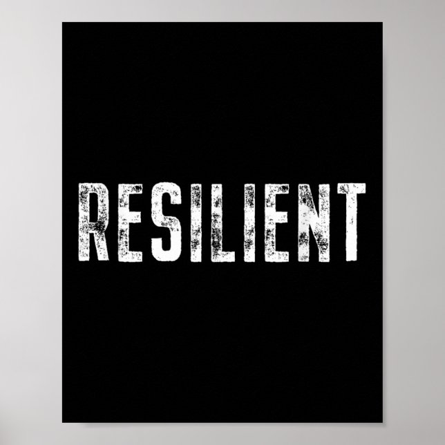 Poster Resilient Mental Strength Self-esteem Motivation R (Devant)