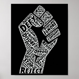 Poster Résister à la première fois contre Trump et à l'éc