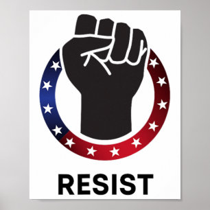 Poster Résister à la première protestation anti-Trump