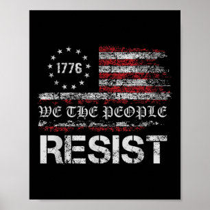 Poster Résister à la protestation de Trump contre le drap