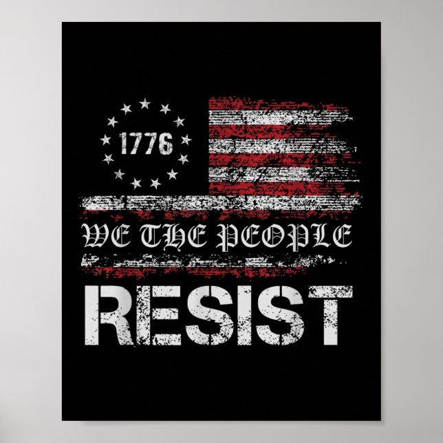 Poster Résister à la protestation de Trump contre le drap (Devant)
