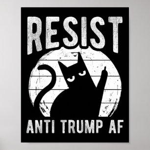 Poster Résister Anti Trump Af Anti Trump Résistance Chat