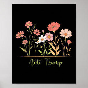 Poster Résister anti-trump Floral Botanique Libéral Activ