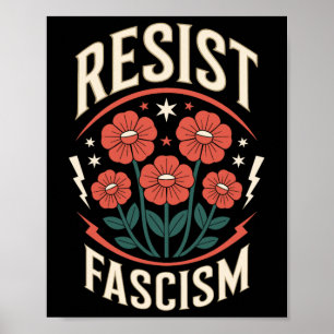 Poster Résister au fascisme Protestation Trump Anti Trump