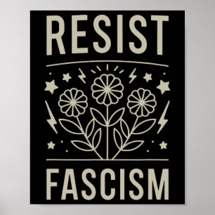 Poster Résister au fascisme Protester contre Trump Anti T