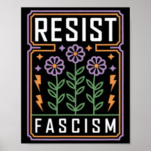 Poster Résister au fascisme Protester contre Trump Anti T