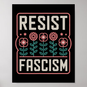 Poster Résister au fascisme Protester contre Trump Anti T