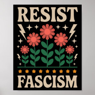 Poster Résister au Fascisme Protester contre Trump Anti T