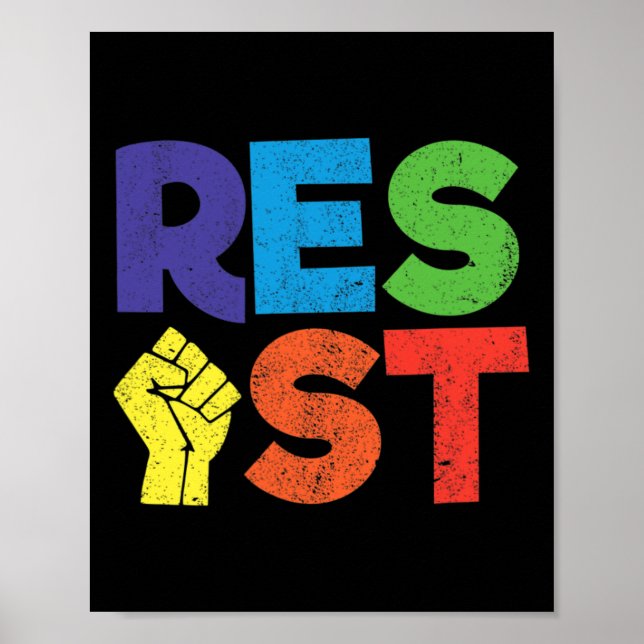 Poster Résister Gay Lgbt Community Support Don For Queer  (Devant)