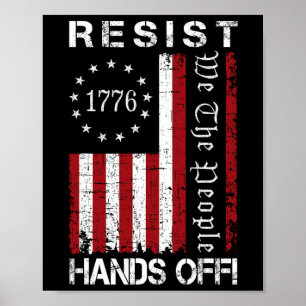Poster Résister Mains Hors Manifestation Nous Le Peuple D