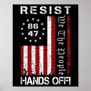 Poster Résister Mains Off Protest 86 47 8647 Manifestatio