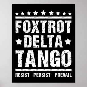 Poster Résister - Persister Mème Républicain Drôle Foxtro