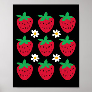Poster Résister subtilement Trump Daisy Fraise Protestati