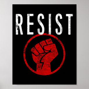 Poster Résistez À La Chemise Poing - Faites Partie De La 