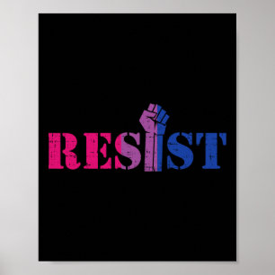 Poster Résistez À La Manifestation De Poing Soulevée Lgbt