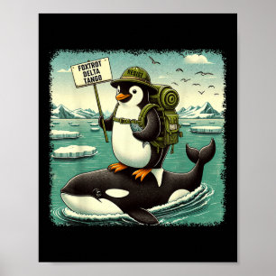 Poster Résistez à l'activisme des pingouins Graphic Funny