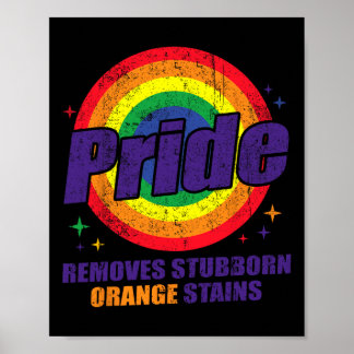 Poster Résistez à Trump Enlevez les Taches Orange Tenaces