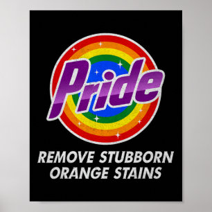 Poster Résistez Trump Supprimez les taches orange tenaces