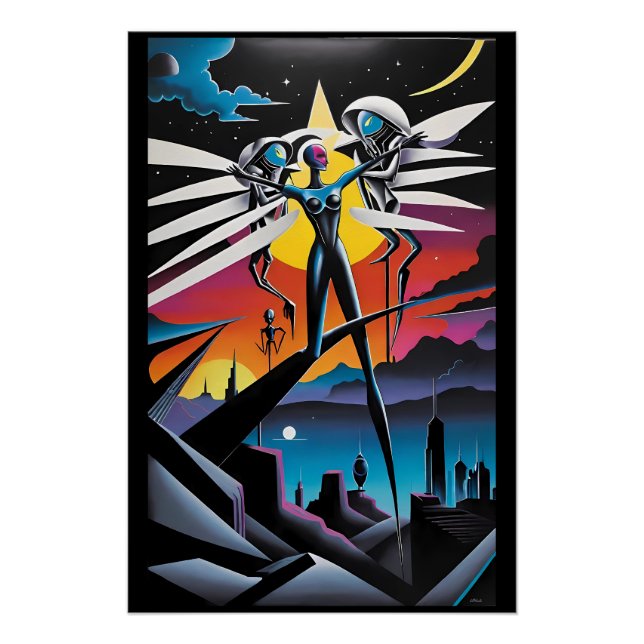 Poster Resisting the Angels of Fortune (Devant)