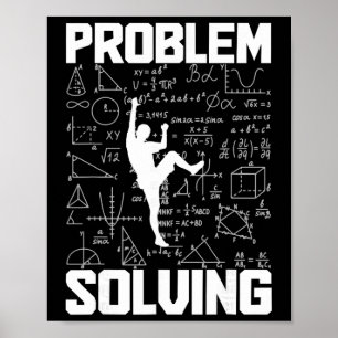 Poster Résolution de problème de bloc d'escalade Grimpeur