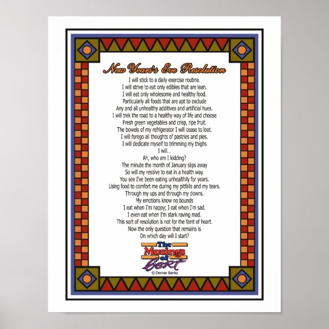 Poster Résolution du soir du Nouvel An (Devant)