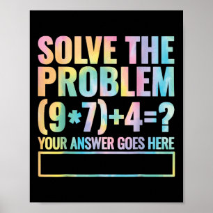 Poster Résoudre le problème 67 Six Sept Prof de maths Éco