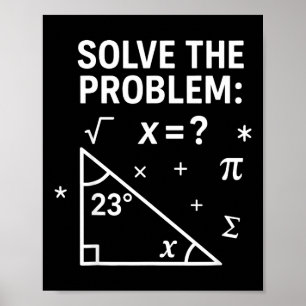 Poster Résoudre le problème drôle de maths 67 mème enseig