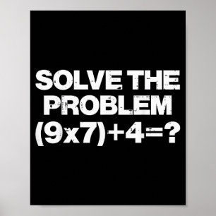Poster Résoudre le problème Math 67 Mème 6 7 Costume Enfa