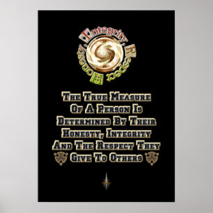 Poster Respect de l'intégrité honnêteté MXT