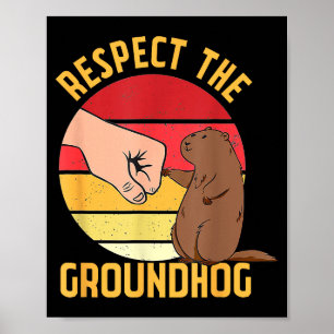 Poster Respecter la chemise de marmotte drôle de terrain 