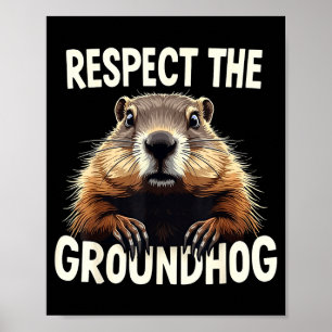 Poster Respecter la marmotte Célébrez la journée de la ma
